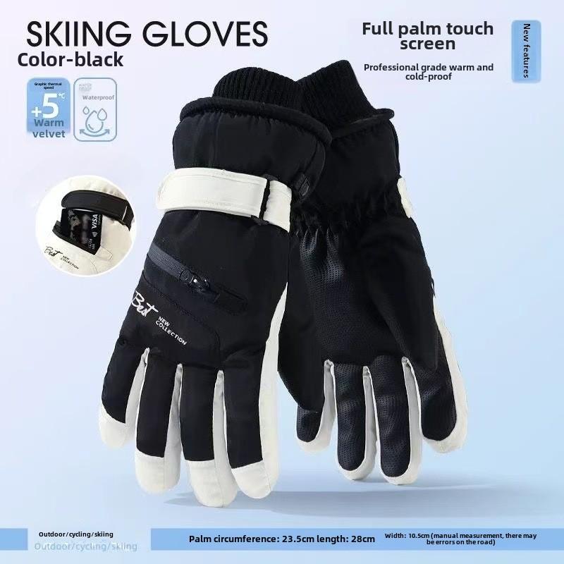 Non Slip Touch Ski Gloves Winter Sports Gloves  Waterproof Pocket Warm Men's and Women's Gloves Snowboard Accessories