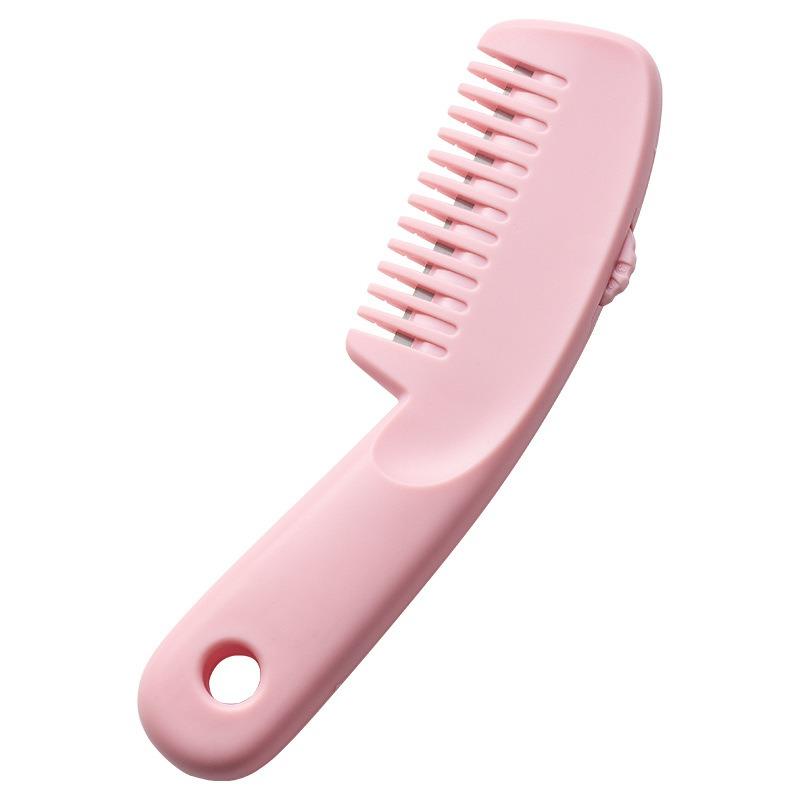 Portable Adjustable Three-Speed Hair Trimming Comb with Blade Home Self-Care Hair Split Ends Bangs Comb Detachable Trimmer Tools