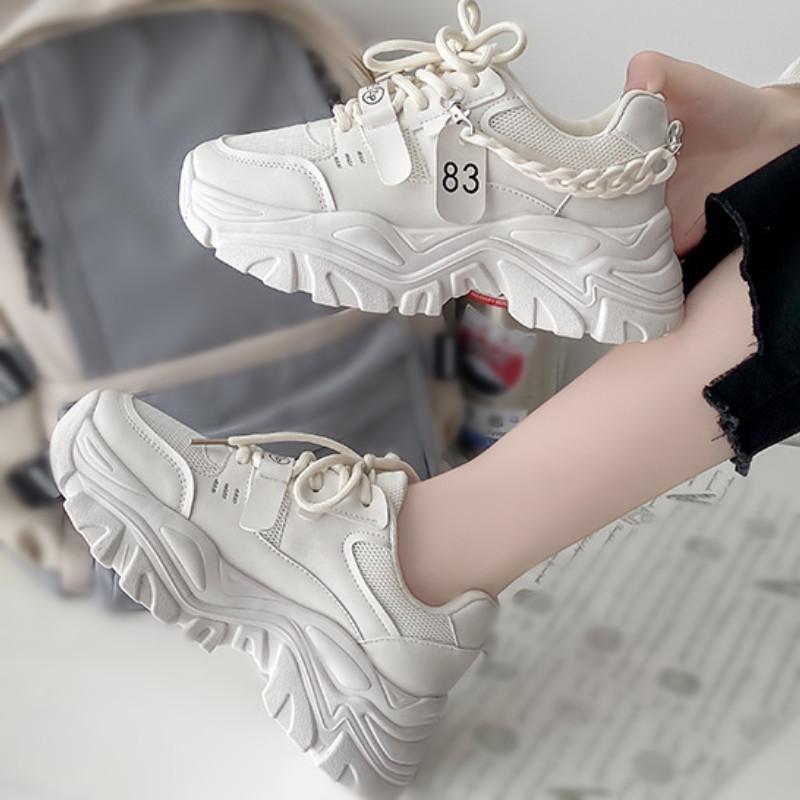 Platform Shoes Woman Luxury Shoes for Women Chains Designer Womens Shoes Light Leisure Walk Shoes Fashion Women's Sneakers