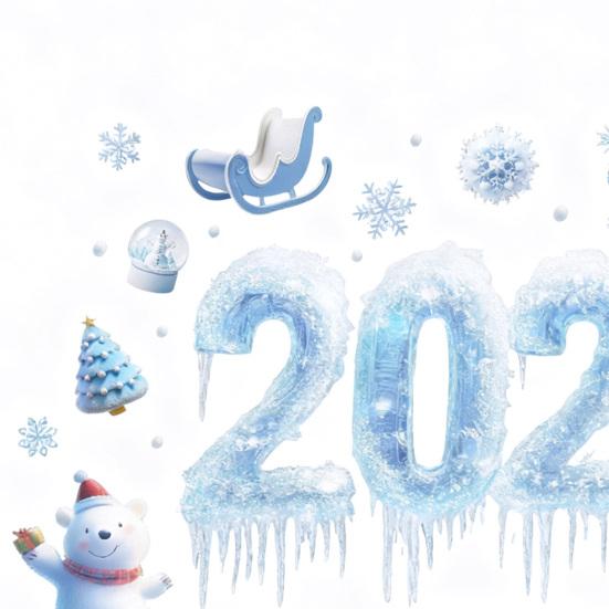 2026 Christmas Window Clings Blue Snowflake Ice Double-Sided Window Stickers PVC