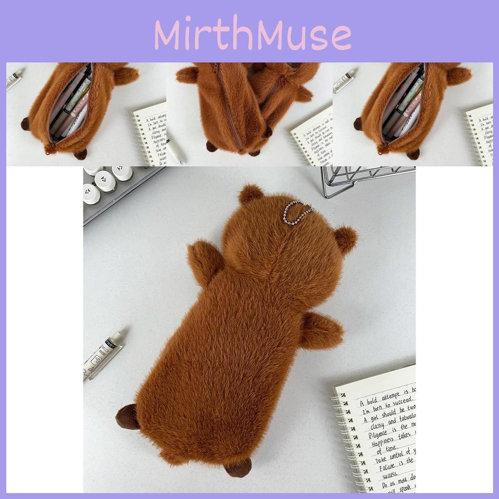 Plush Capybara Charming Toy Pencil Case Spacious Cute Design Perfect For Desk Organization