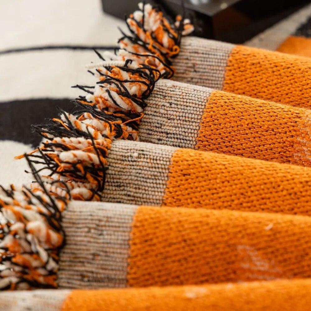 Modern Sofa Cushion Cover Double Side Couch Cover Chenille Black White Sofa Slipcover Protector Sofa Cover Blanket