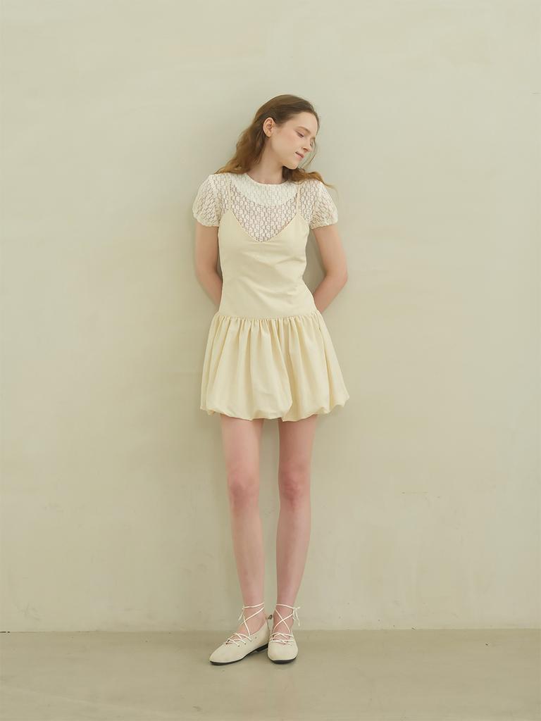 NONESUCH Mini Balloon Ballerina Dress/Cream