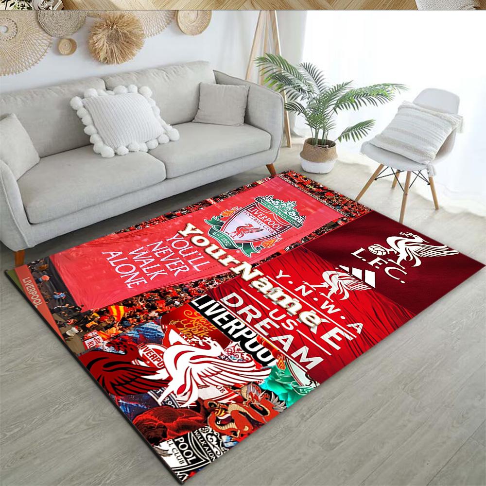 Liverpool Personalized Text Floor Mat Design for Foyer Study Room Decorate Room Dormitory Anti-slip Rug Office Home Decor