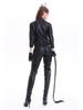 Plus Size Catwoman Halloween Jumpsuit with Pockets - European & American Nightclub Stage Costume