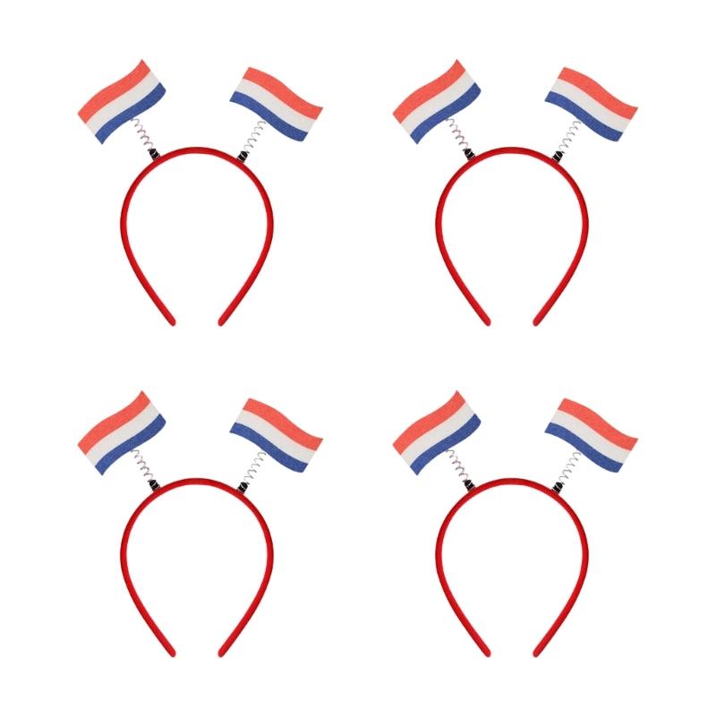 4pcs Matching Soccer Championship Headbands Comfortable Design Headddress For Game Night Parties Decoration