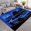 Donkerblauw Superauto Gestileerd Stripverhaal Paneel Print Vloerkleed Antislip Rechthoekige Vloermat Auto Ventilator Decoratie voor Gameroom Woonkamer Slaapkamer