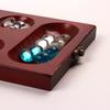 1set Chestnut Pine Foldable Mancala Board Game - Fun Classic Table Game with Wooden Board for Adults & Kids