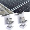 Solar End Clamp Bracket Clamp Mounting Bracket Silver Z Style Aluminum End Home Improvement Solar Support Adjustable