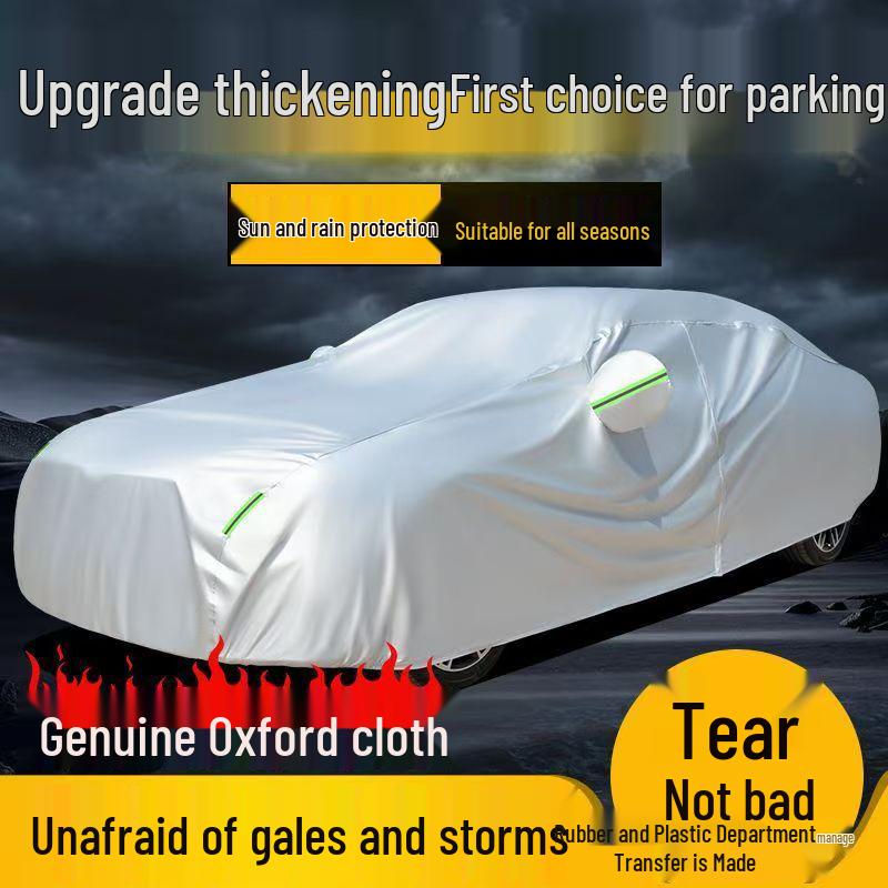 Universal All-Season Padded Waterproof Car Cover for Sun and Rain Protection