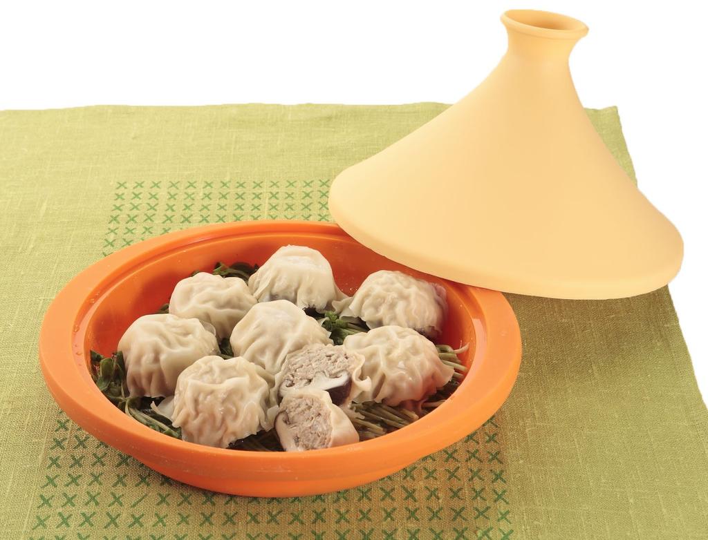 Silicone Tajine Pot, 20cm, Valencia Orange, with Recipe