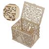 DIY Hollow Wooden Box Gift Card Case Wedding Reception Decoration Box Easy Assembly