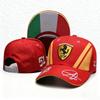 Embroidery Emblems For Ferrari F1 Team Racing Baseball Cap High-end Fashion Men's and Women's Hats Adjustable Outdoor Casual Hat