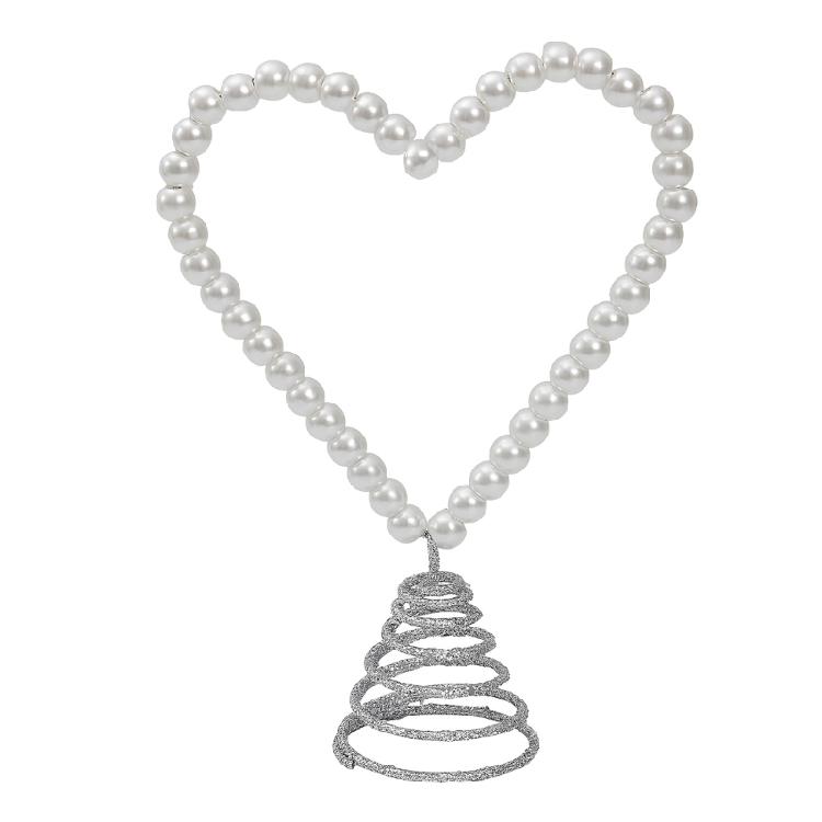 

Rustics Iron Heart Tree Toppers Decorated With Shimmering Pearls For Special Event Valentine Day Decoration 1