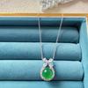 Princess On the Run: Titanium Steel Necklace with Natural White Chalcedony for Girls – Light Luxury Clavicle Chain
