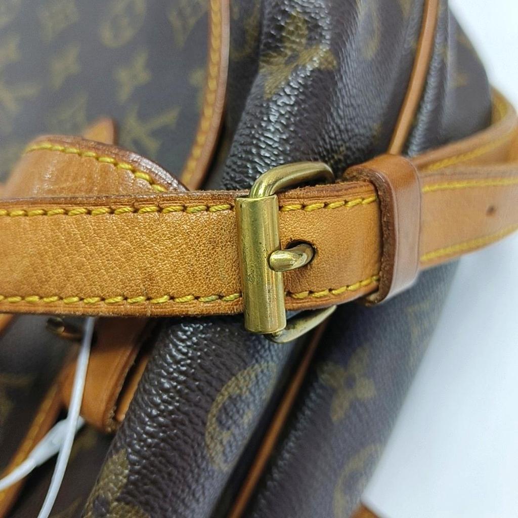[Pre-Owned] Monogram Saumur 30 Iconic Classic Logo Print Adjustable Shoulder Strap Canvas And Leather Messenger Bag - Fair #1MPB3NR