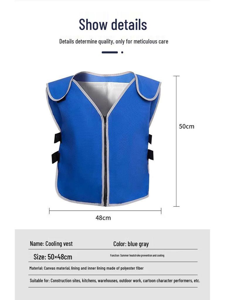 Cooling Ice Pack Vest for Heatstroke Prevention - Ideal for Outdoor, Work, and Military Training