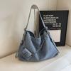 Large Capacity Denim Shoulder Bag Korean Style Handheld Tote Bag Women's Chain Crossbody Bag  Women