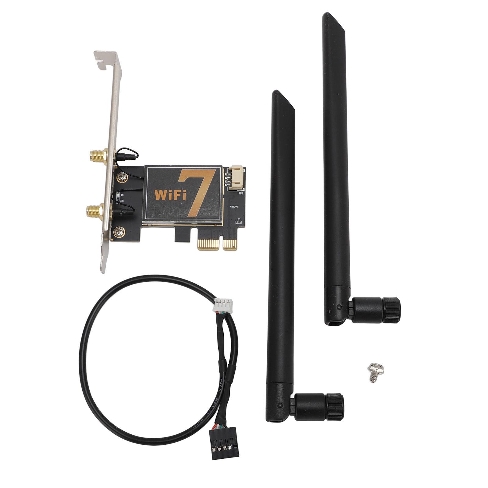 

Мережева карта PCIE Wireless Fidelity 7 5400 Мбіт/с 2.4G 5G 6G Тридіапазонний мережевий адаптер PCIex1 для Win 10 With 8D Antenna