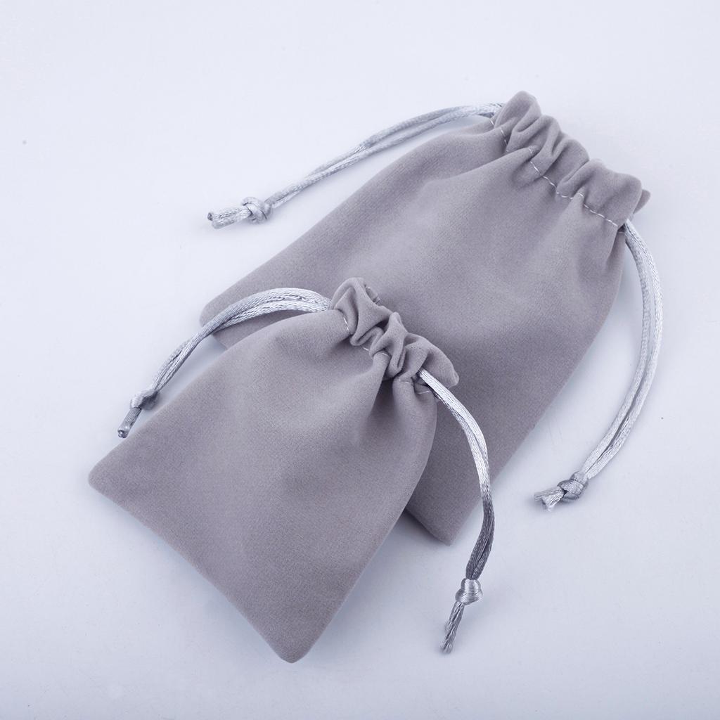 10pcs Velvet Flannel Drawstring Pouches Small Jewelry Gift Bag 5x7cm 7x9cm 8x10cm Christmas Wedding Favors For Guests Candy Sack