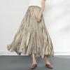 Women's Summer 2025 French Pleat Halter Neck Long Dress - Waist-Slimming High-End Vacation Style