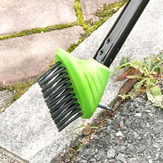 Sidewalk Joint Scrubbing Tool 3-in-1 Deck Brush, Floor Scrub Brush with Long Handle, Detachable Backyard Patio Maintenance Weed for