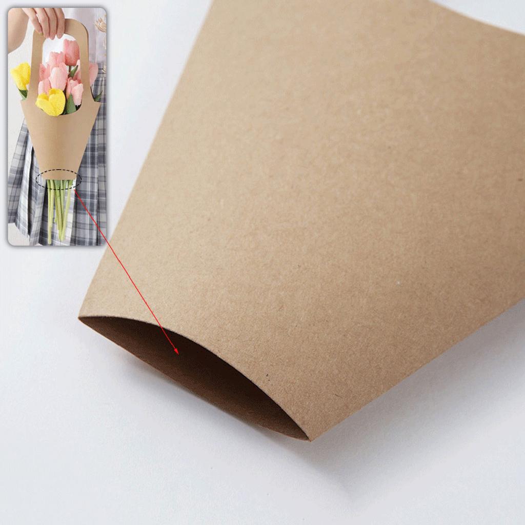 Handle Kraft Paper Bag Durable and Stylish Paper Bags for Flowers and Gifts Wrapping Handbag