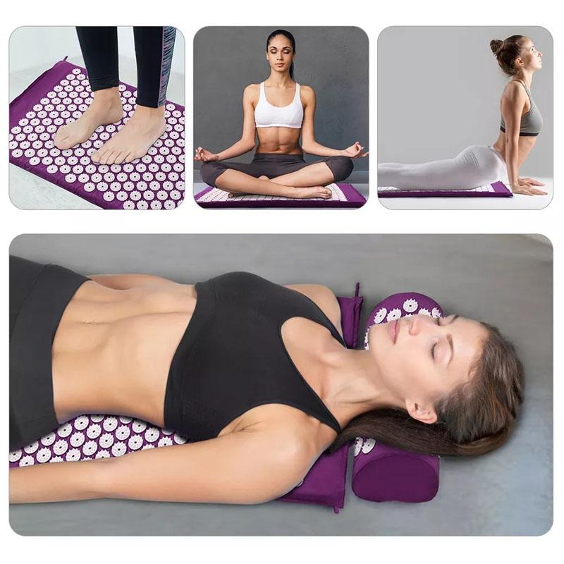 Back Pain Pad Small Massage Pad Square Pad Multifunctional Home Travel Yoga Pad Deep Massage for Body Position Decompression