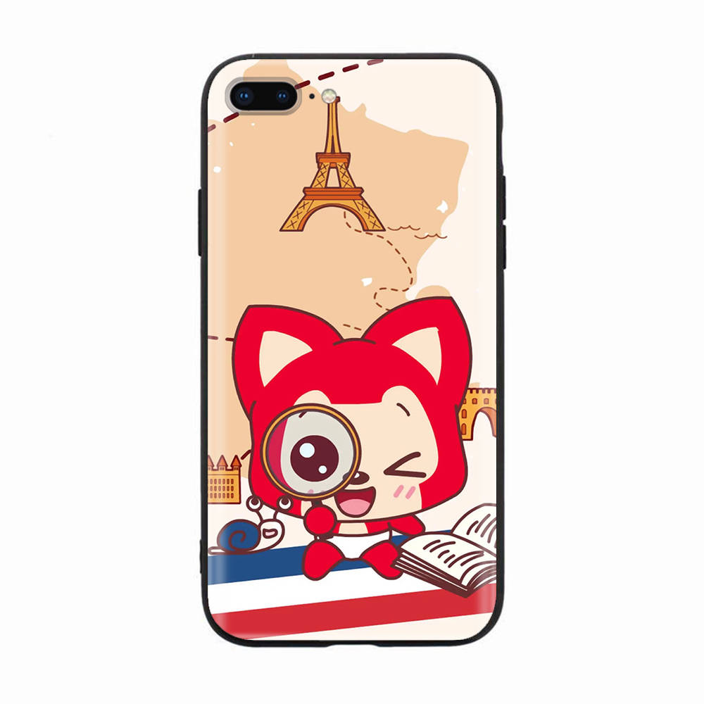 Black Case for Xiaomi Redmi 13C Note 9 iPhone XR 7 8 14 15 11 12 13 X XS Pro Max Samsung A25 S23 S24 FE Ultra Plus Ali the Fox