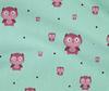 oneOone Cotton Flex Fabric Dot & Cartoon Owl Bird Print Fabric by The Yard 40 Inch