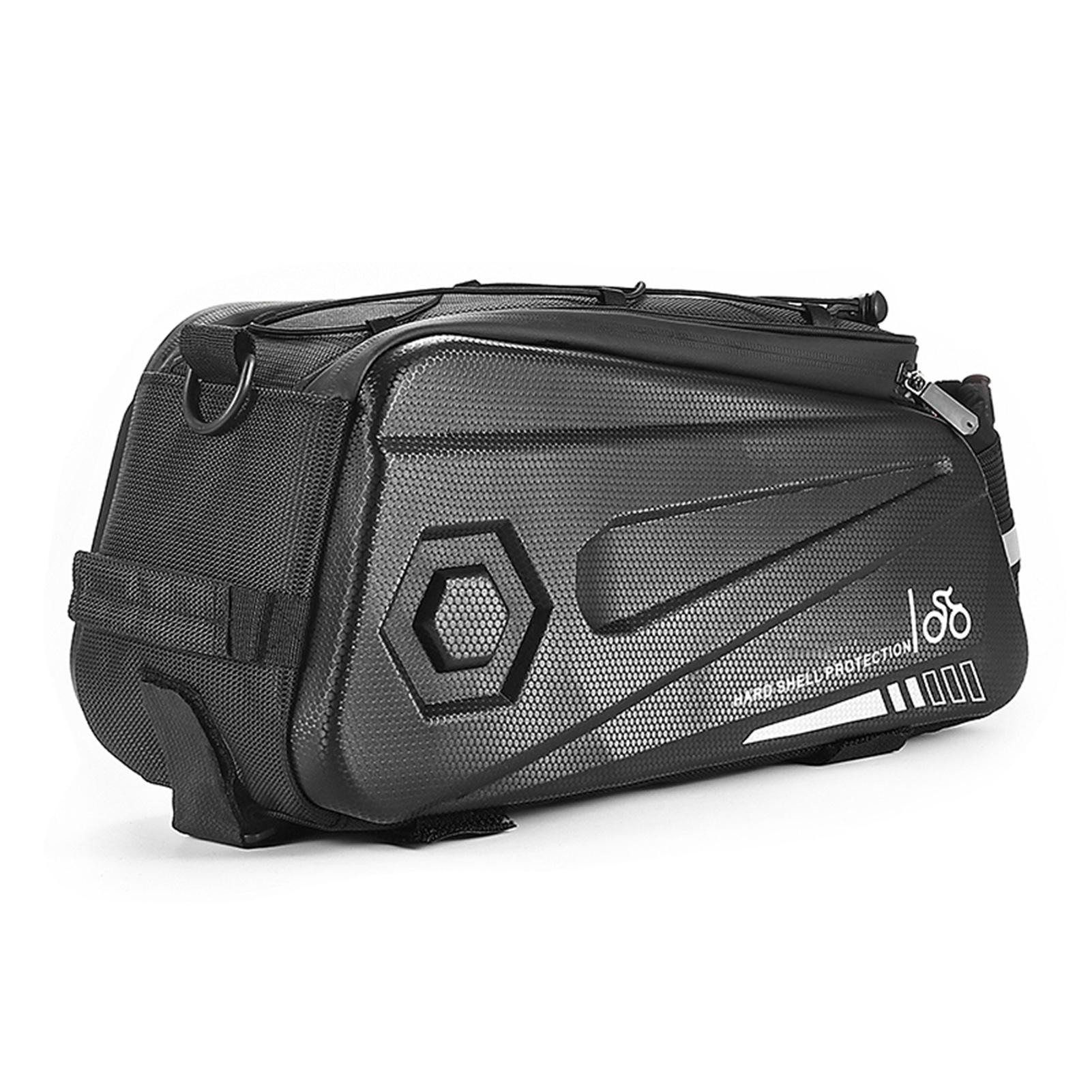 WEST BIKING 8.6L Large Capacity Bicycle Bag Waterproof Bicycle Rear Seats Bag Reflective Strips Design Multifunctional чёрный