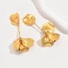European and American Niche Alloy 3D Flower Design High-End Fashion Earrings