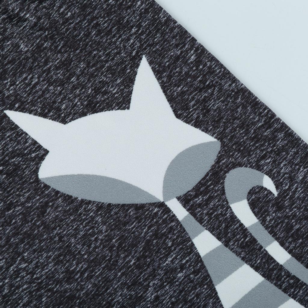 Women Cat Printed Elastic All-match Slim Casual Long Boot Pants Leggings