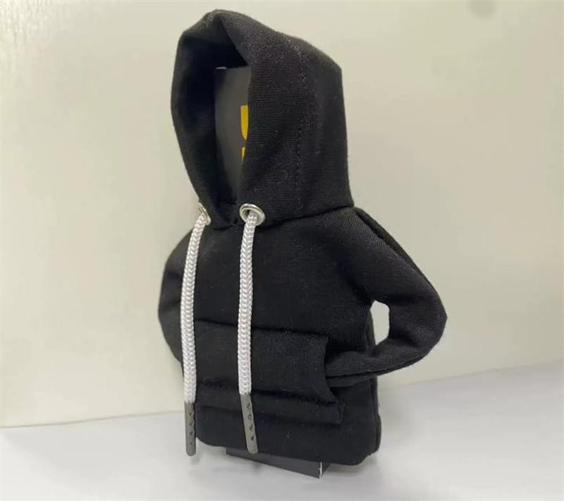 Gear Shift Knob Hoodie Cover Black Polyester