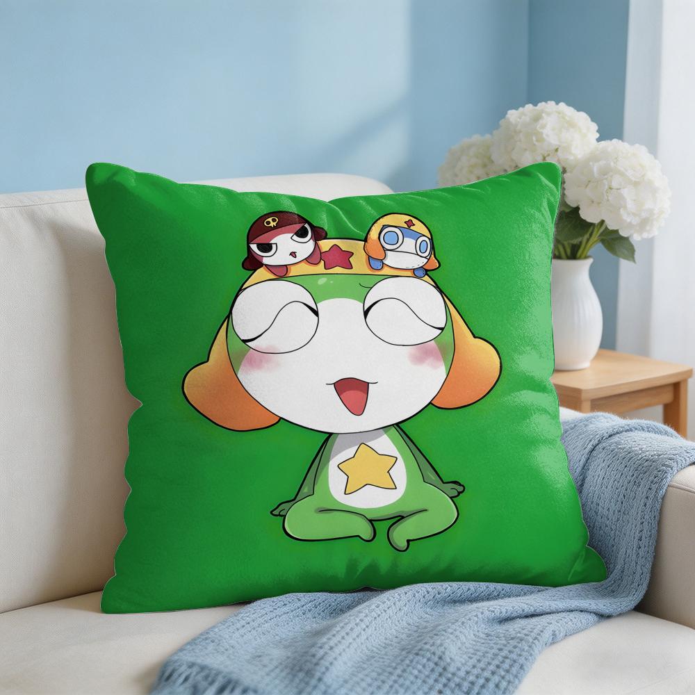 Cartoon Keroro Gunsou Frog Cushion Cover Square Pillow Bedroom Sofa Leisure Comfort Living Room Home Decoration X