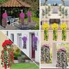 Petal Design Long Vine Roses Flower Rattan Faux Hanging Violets  Fall Decoration