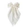 Internet Celeb Same Quality Satin Spring Clip Hair Clip Pure Color Long Big Bow Long Tail Back Head Hair Clip