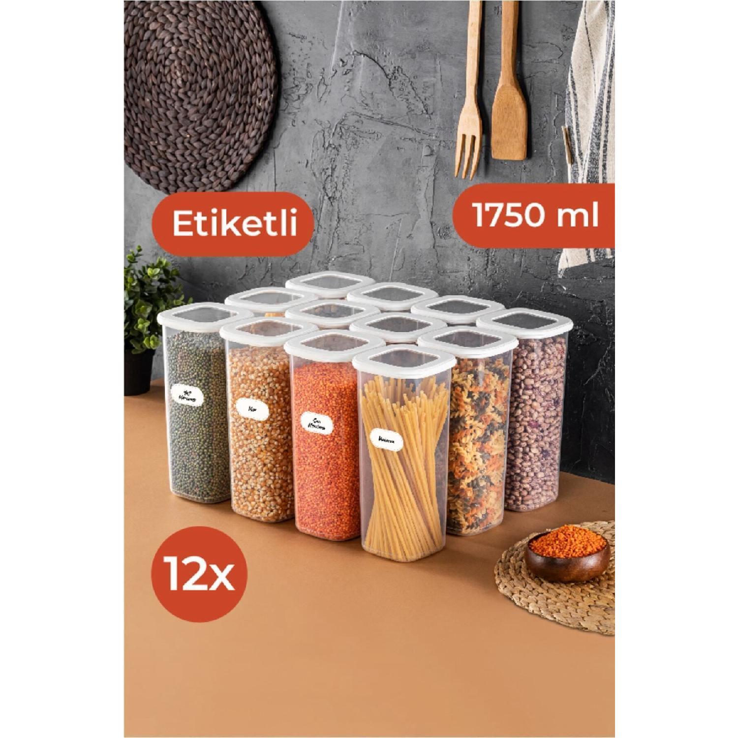 

Labeled Foil Square Food Storage Container Set Of 12 1.75 Large Size White белый
