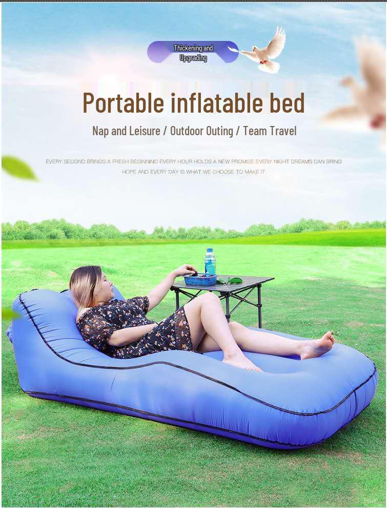 Inflatable Portable Air Lounger Beach Sofa - Outdoor Lazy Nap Bed