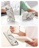iPhone 17 Pro Max Case: 360° Rotating Magnetic Bracket with Apple 16 Silicone AI Button