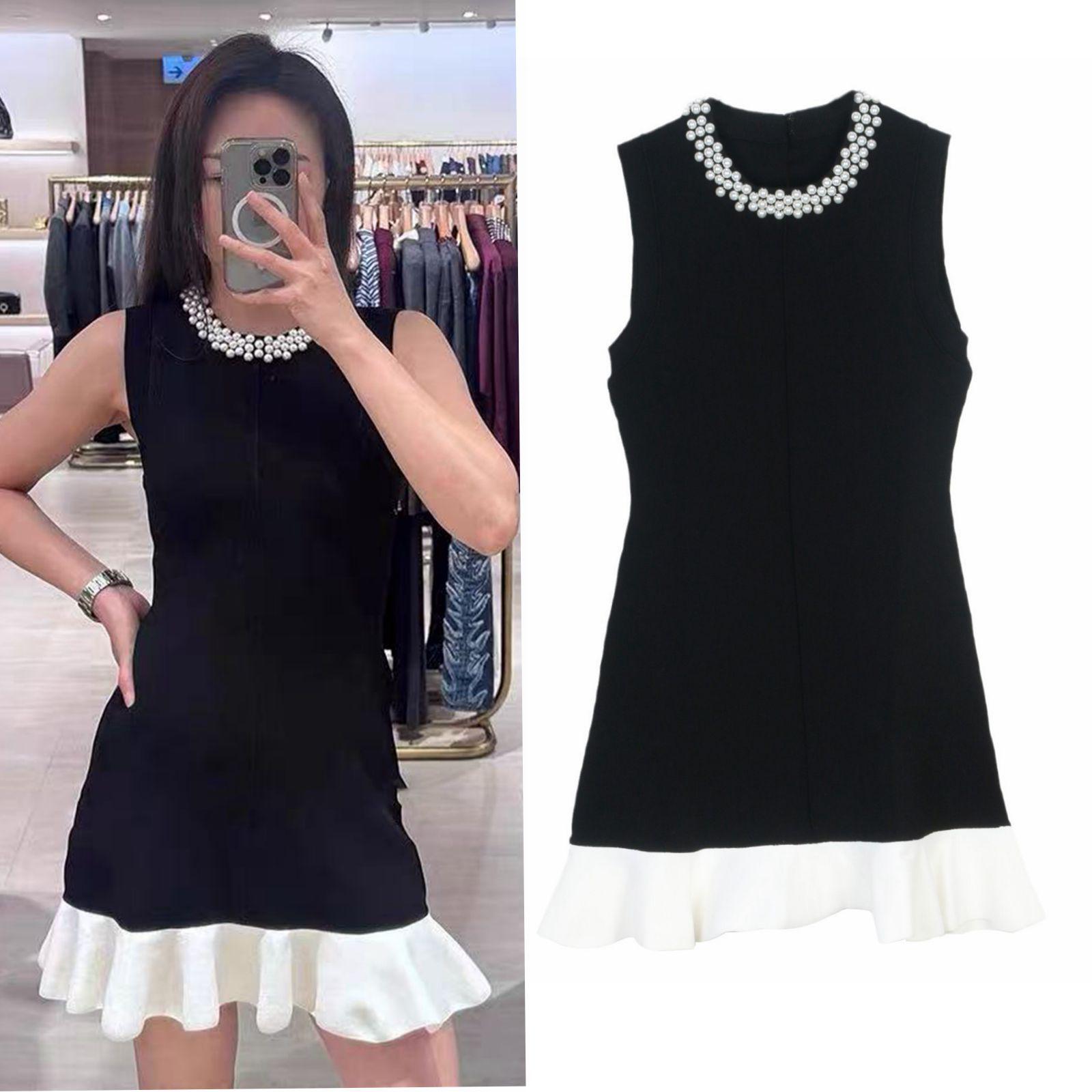 

Pearl Collar Hepburn Style Slimming Fishtail Dress for Women Small