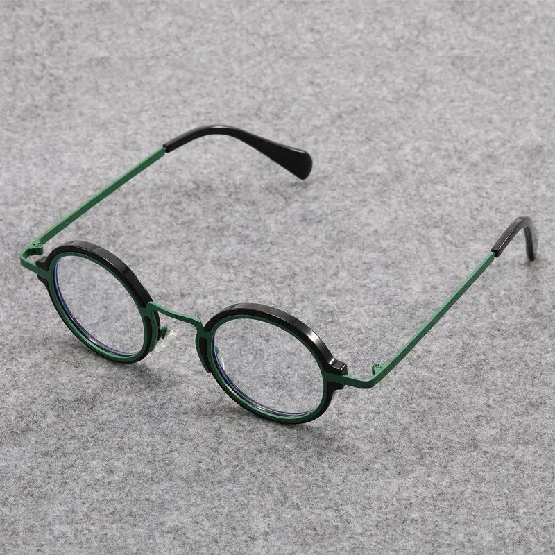 

Retro Round Full Frame Optical Eyeglasses for Women and Men HD Clear Lens Anti-Blue Light Exquisite Luxury Designer Eyeglasses