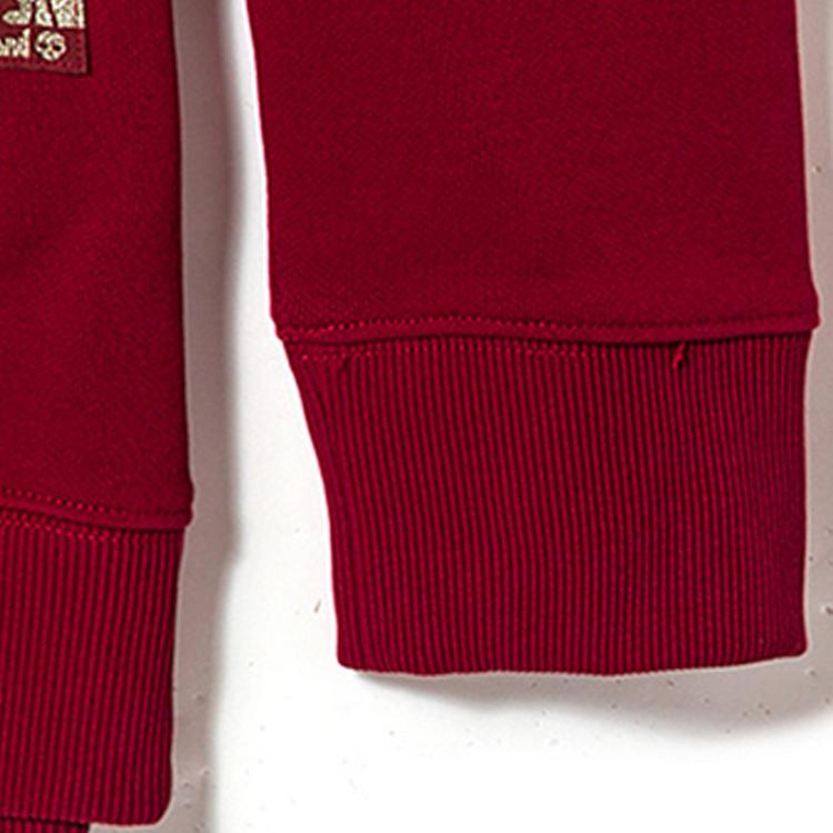 Timberland Pattern Patchwork Loose Fit Crew Neck Long Sleeve Sweatshirt Unisex Sweatshirt Bicycle-Red A6B5C-620