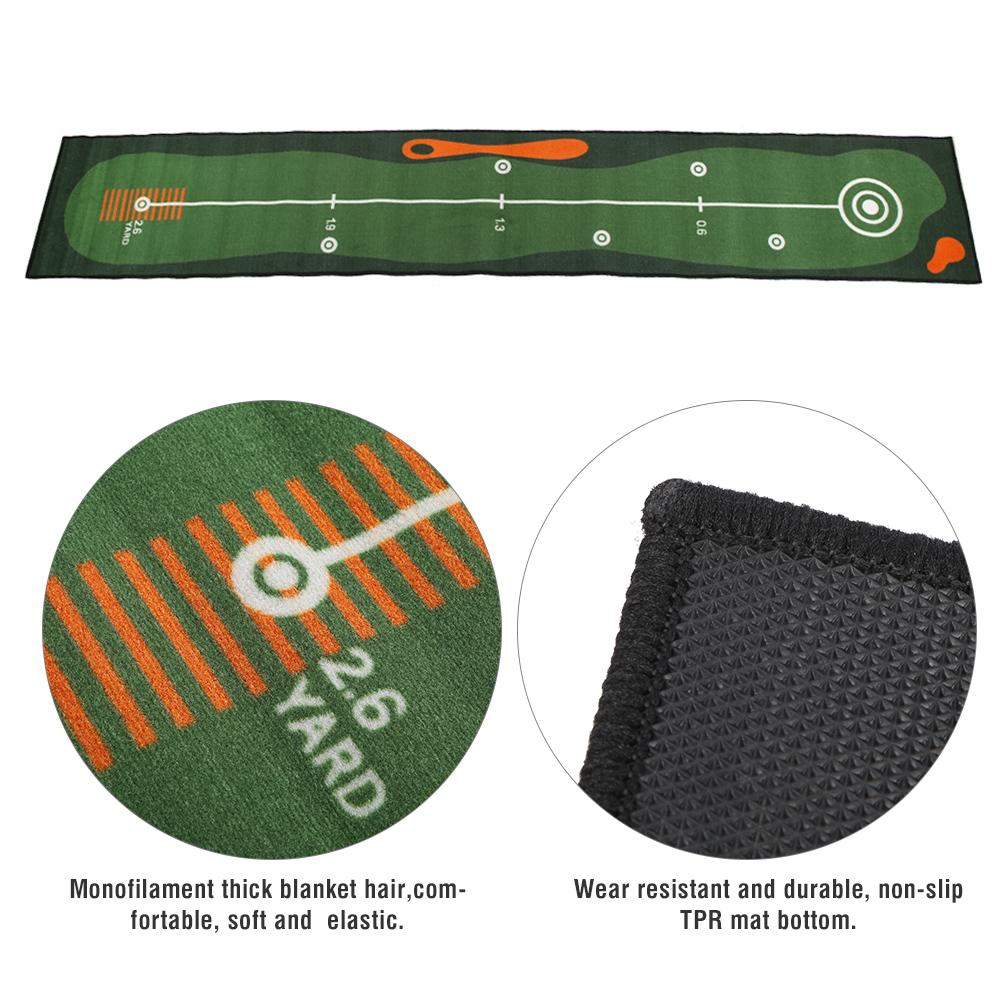 Nylon Golf Practice Putting Mat Indoor Portable Golf Hitting Mat Machine Washable Training Pad