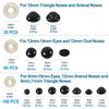 566PCS Safety Eyes and Noses Stuffed Crochet Eyes with Washers Craft Doll Eyes and Nose for Teddy Bear, Crochet Toy Jewelry DIY