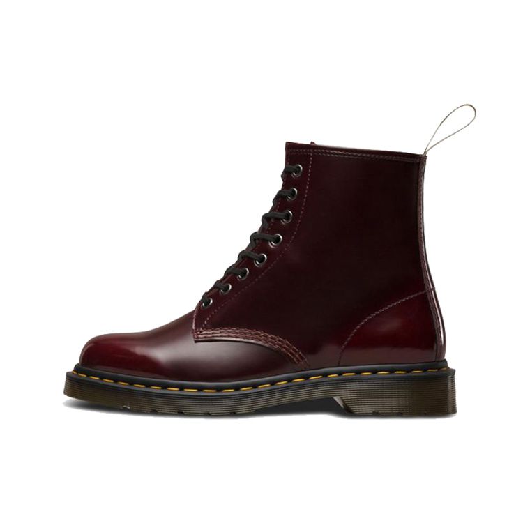 Dr Martens Vegan 1460 Leather Lace Up Boots Unisex Cherry Red 23756600 36
