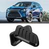 2Pcs Car Decorative Air Intake Turbo Hood Vent Cover Car Decoration AccessoriesBlack