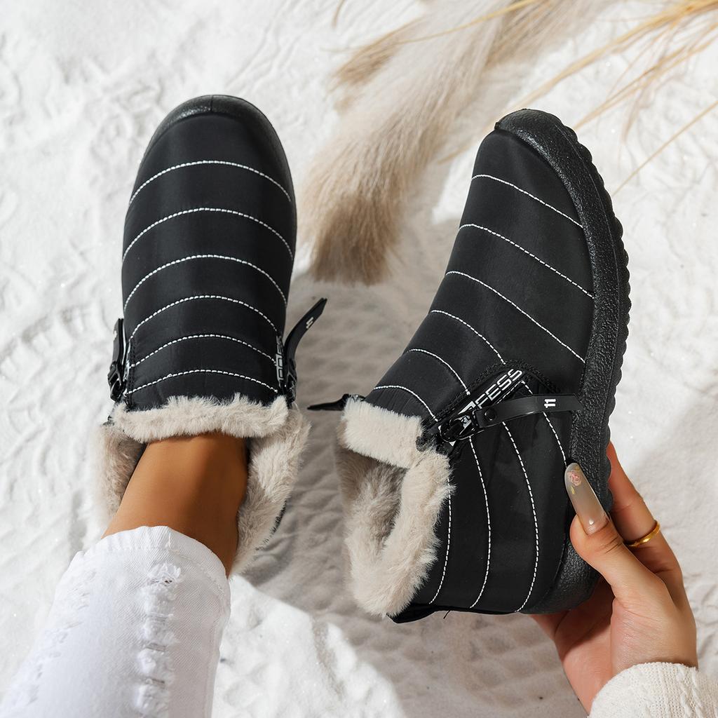 Fashion Plus Size Shoes for Women 36-43 Winter Fashion Women Plush Keep Warm Flats Non-slip Flats Casual Zapatos De Mujer Women Shoes