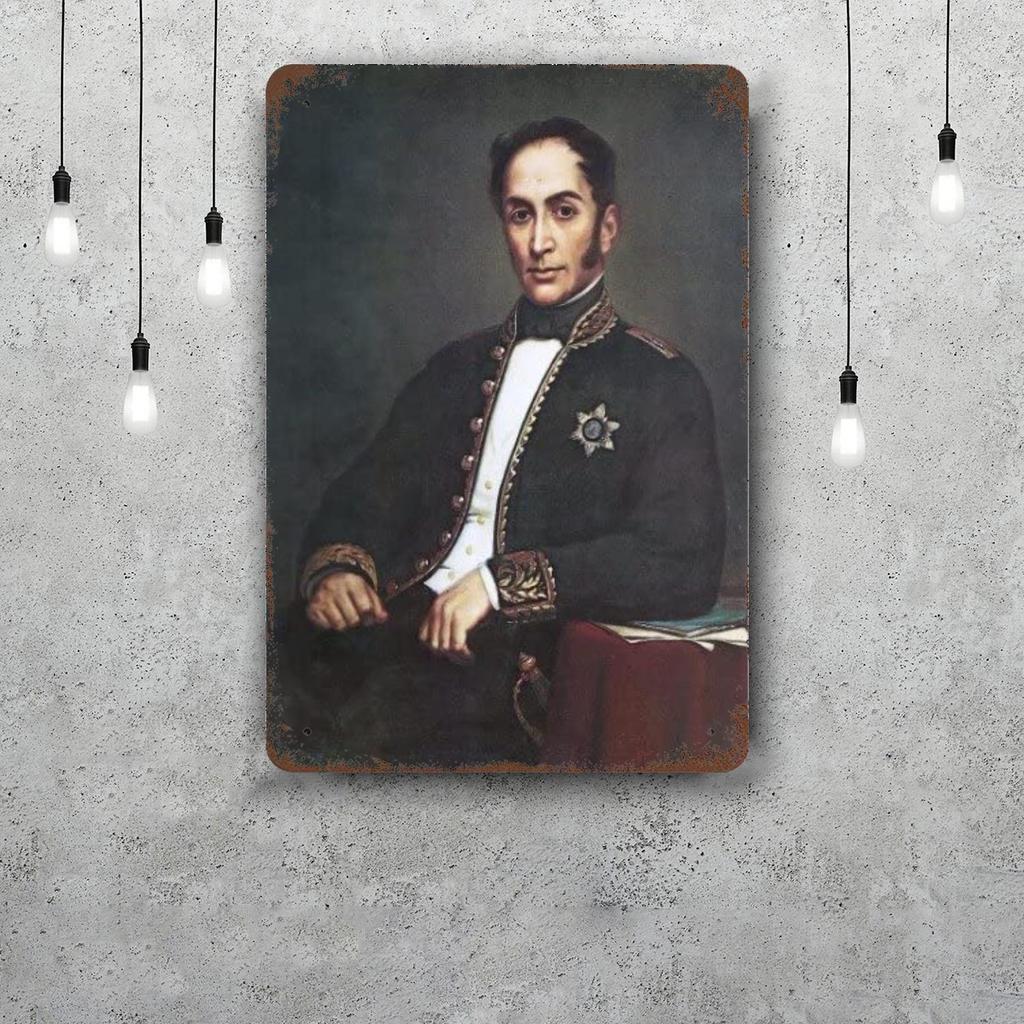 Simon Bolivar Metallschilder Wanddeko Vintage Blechschilder Captain Metallposter Dekor für Bar Kneipe Club Wanddekoration