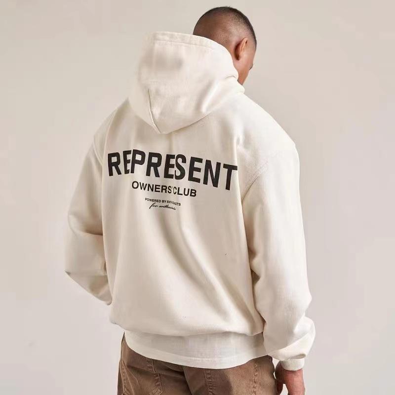 The correct version of the outer order Represents the small label letter sweater FOG printing high street men and women couples loose hoodie trend